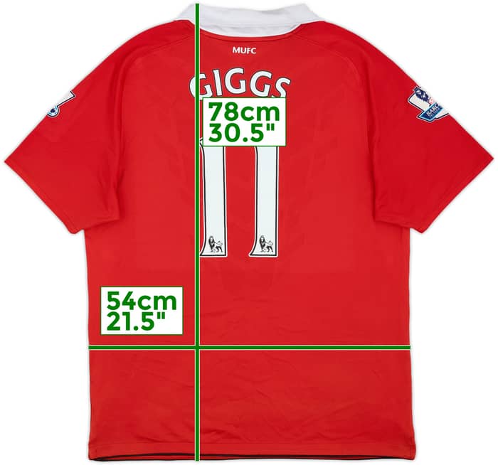 2010-11 Manchester United Home Shirt Giggs #11 - 7/10 - (L)