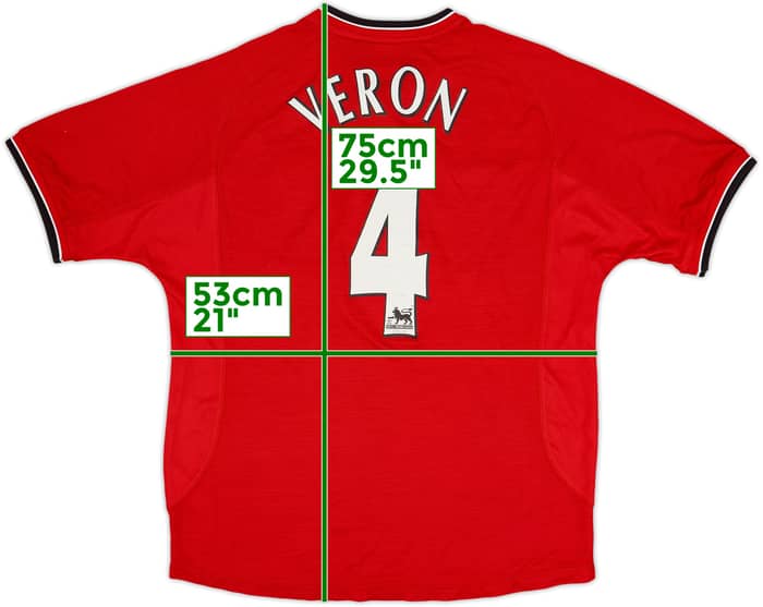 2000-02 Manchester United Home Shirt Veron #4 - 6/10 - (M)