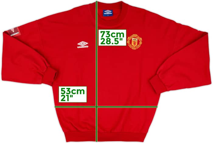 1996-97 Manchester United Umbro Sweat Top - 9/10 - (M)