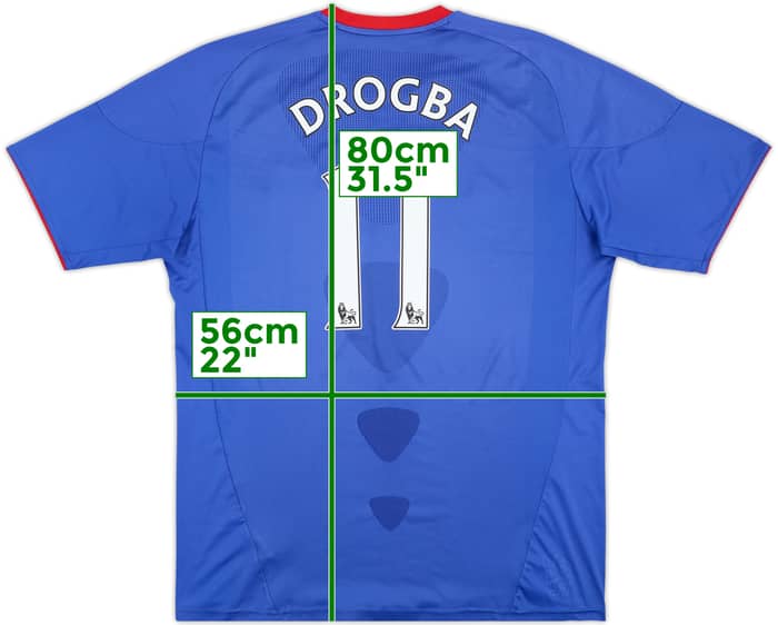 2010-11 Chelsea Home Shirt Drogba #11 - 6/10 - (L)