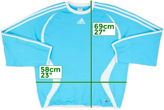 2006-07 Olympique Marseille adidas Sweat Top - 5/10 - (L)