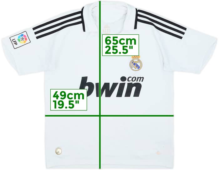2008-09 Real Madrid Home Shirt - 6/10 - (L.Boys)