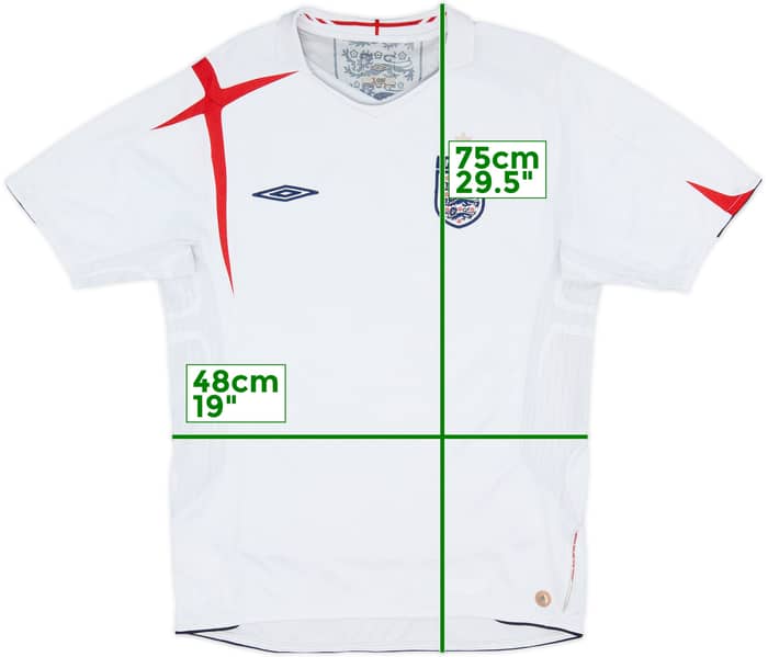 2005-07 England Home Shirt - 5/10 - (L)