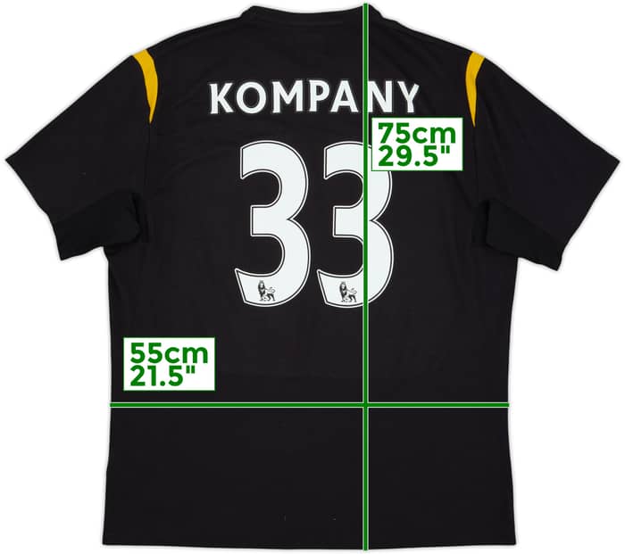 2009-10 Manchester City Away Shirt Kompany #33 - 7/10 - (XL)