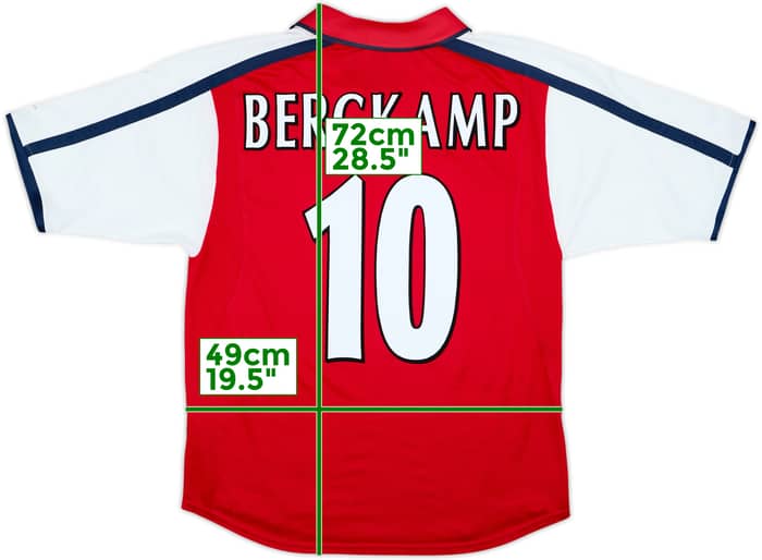 2000-02 Arsenal Home Shirt Bergkamp #10 - 9/10 - (S)