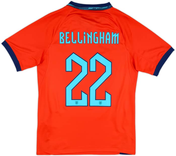 2022-23 England Away Shirt Bellingham #22 - 10/10 - (S)
