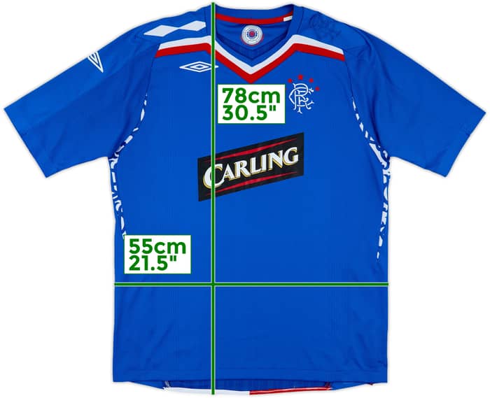 2007-08 Rangers Home Shirt - 8/10 - (L)