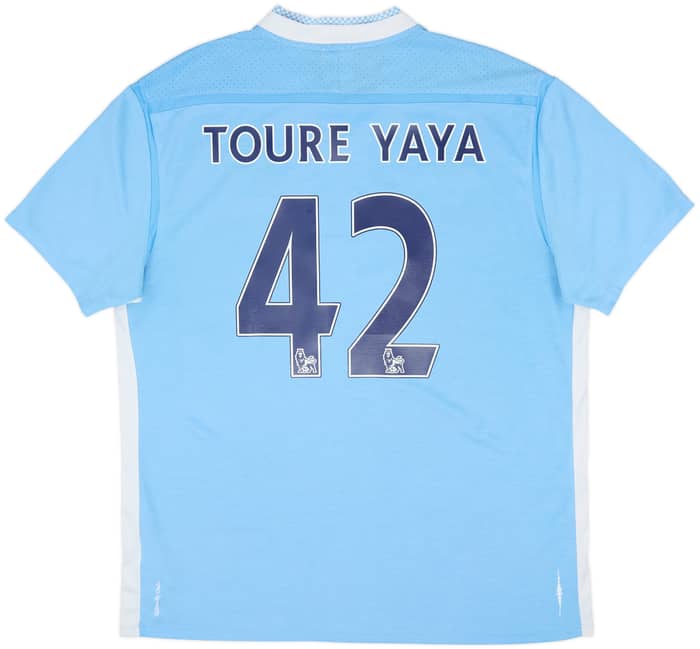 2011-12 Manchester City Home Shirt Toure Yaya #42 - 6/10 - (XL)
