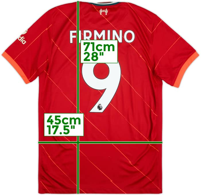 2021-22 Liverpool Home Shirt Firmino #9 - 7/10 - (M)