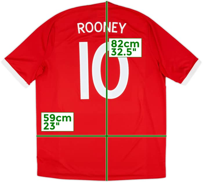 2010-11 England 'South Africa' Away Shirt Rooney #10 - 9/10 - (XL)