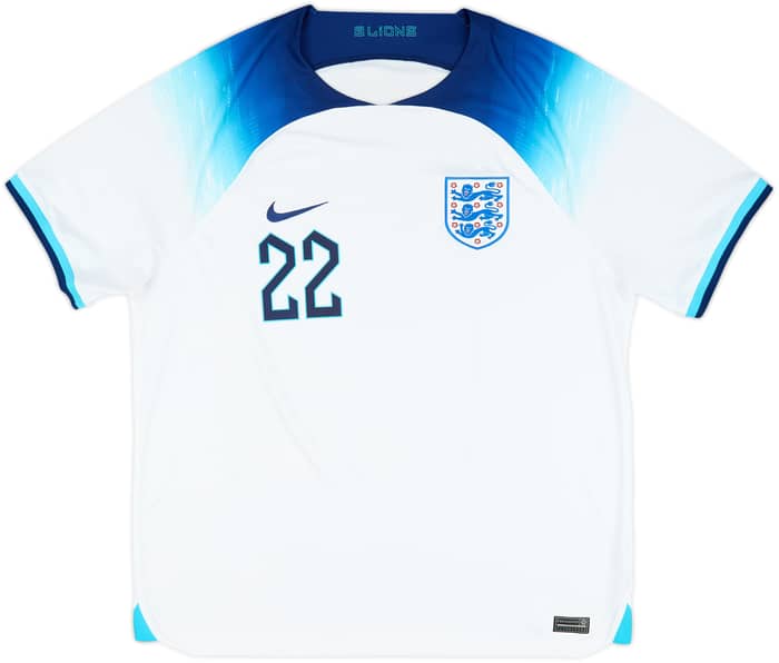 2022-23 England Home Shirt Bellingham #22 - 8/10 - (XL)
