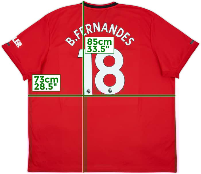 2019-20 Manchester United Home Shirt B.Fernandes #18 - 9/10 - (3XL)
