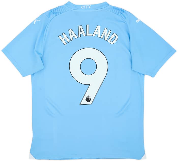 2023-24 Manchester City Home Shirt Haaland #9 - 9/10 - (M)