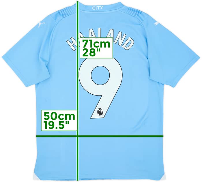 2023-24 Manchester City Home Shirt Haaland #9 - 9/10 - (M)