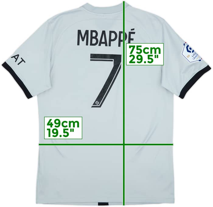 2022-23 Paris Saint-Germain Away Shirt Mbappe #7 - 8/10 - (M)