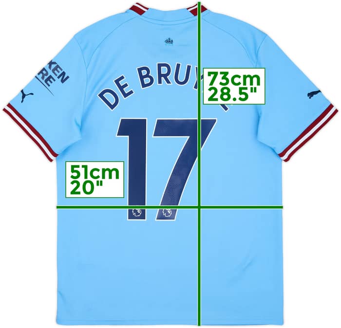 2022-23 Manchester City Home Shirt De Bruyne #17 - 7/10 - (M)