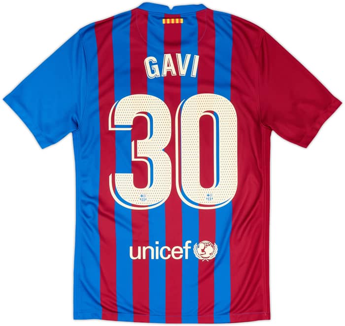 2021-22 Barcelona Home Shirt Gavi #30 - 8/10 - (S)