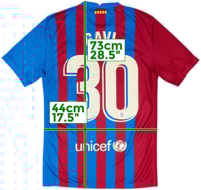2021-22 Barcelona Home Shirt Gavi #30 - 8/10 - (S)