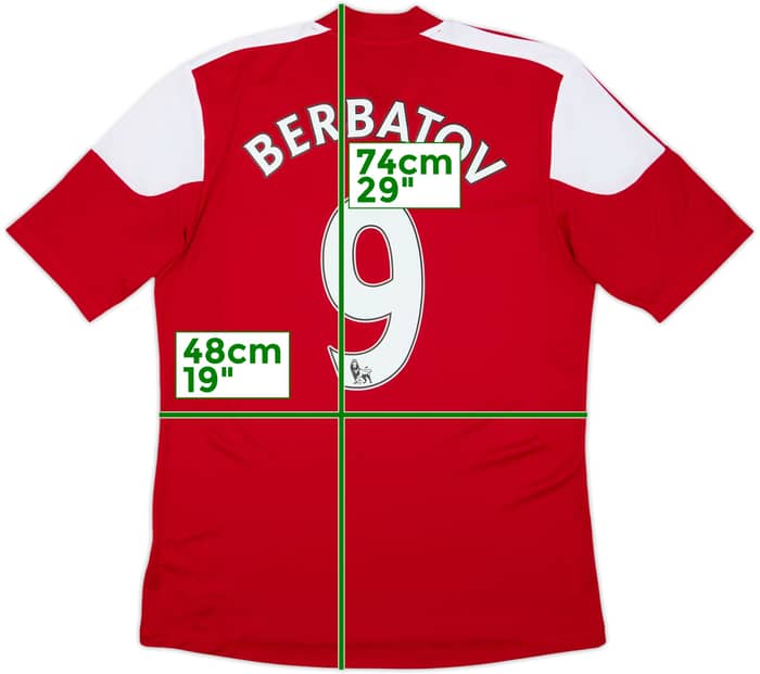 2013-15 Fulham Away Shirt Berbatov #9 - 8/10 - (M)