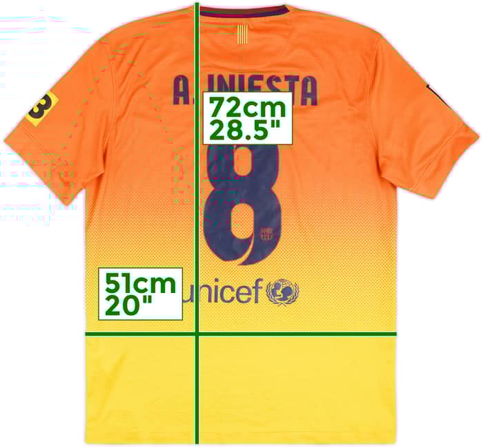 2012-13 Barcelona Away Shirt A. Iniesta #8 - 7/10 - (M)