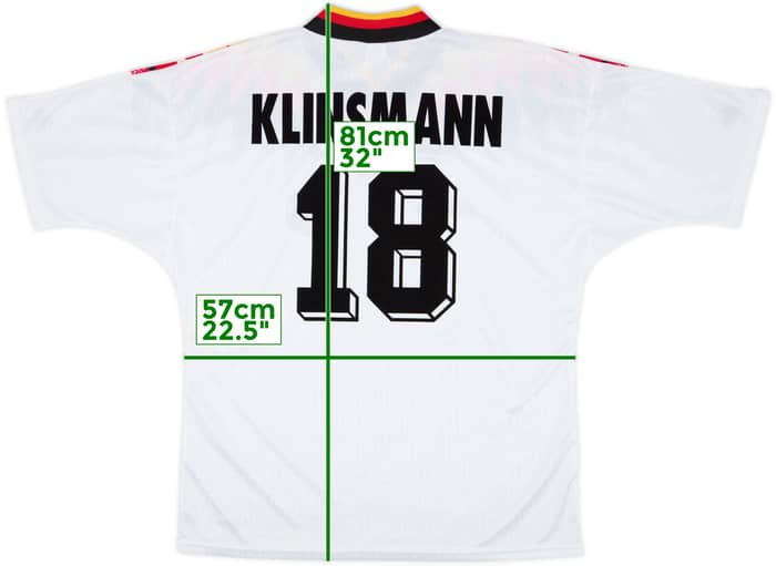 Camiseta de local de Alemania 1994-96 Klinsmann #18 - 9/10 - (XL)