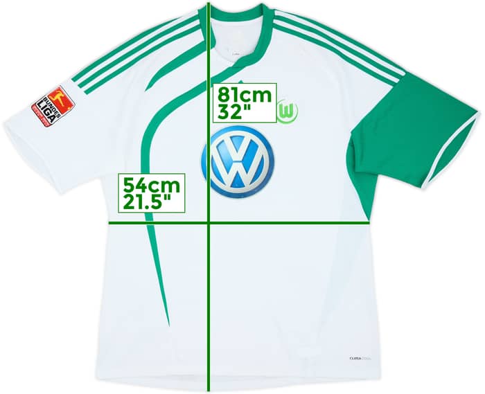 Camiseta de local del Wolfsburg 2009-10 Grafite #23 - 6/10 - (L)