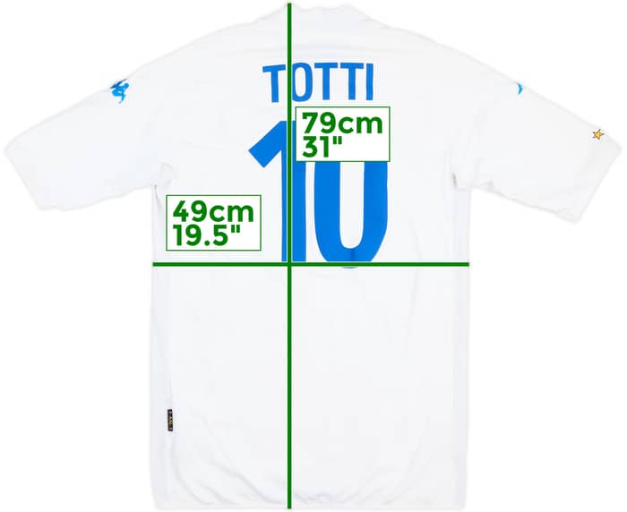 2002 Italy Away Shirt Totti #10 - 8/10 - (XXL)