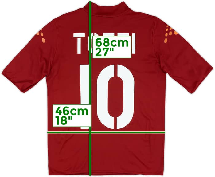 2003-04 Roma Home Shirt Totti #10 - 7/10 - (S)