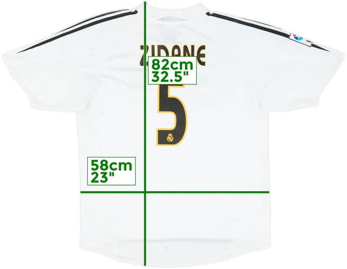 2004-05 Real Madrid Home Shirt Zidane #5 - 6/10 - (L)