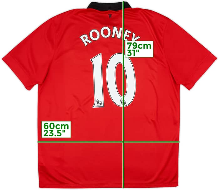 2013-14 Manchester United Home Shirt Rooney #10 - 6/10 - (XL)