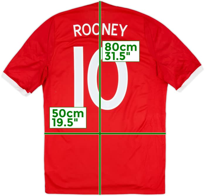 2010-11 England Away Shirt Rooney #10 - 8/10 - (M)