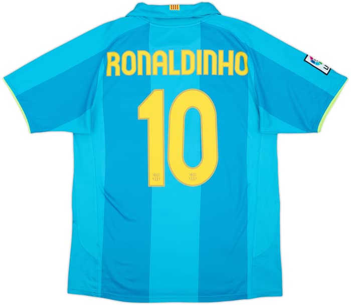 2007-09 Barcelona Away Shirt Ronaldinho #10 - 7/10 - (M)