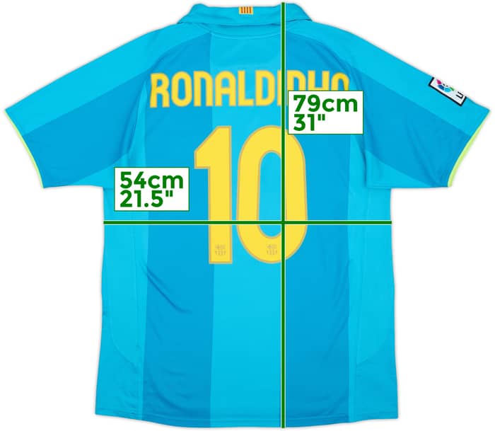 2007-09 Barcelona Away Shirt Ronaldinho #10 - 7/10 - (M)