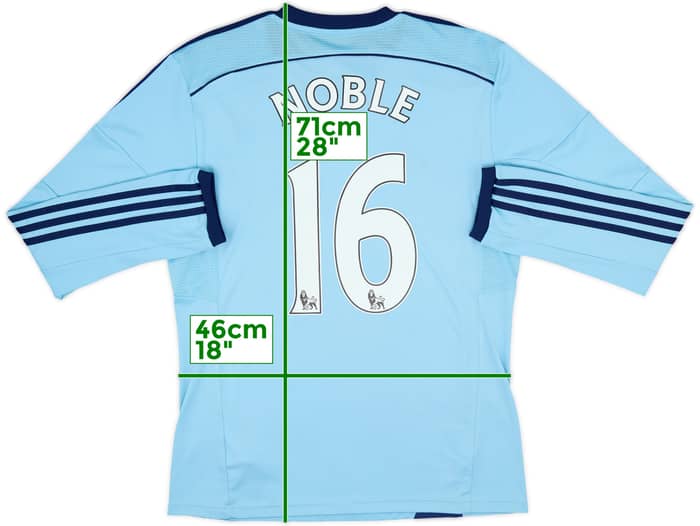 2014-15 West Ham Away L/S Shirt Noble #16 - 8/10 - (M)