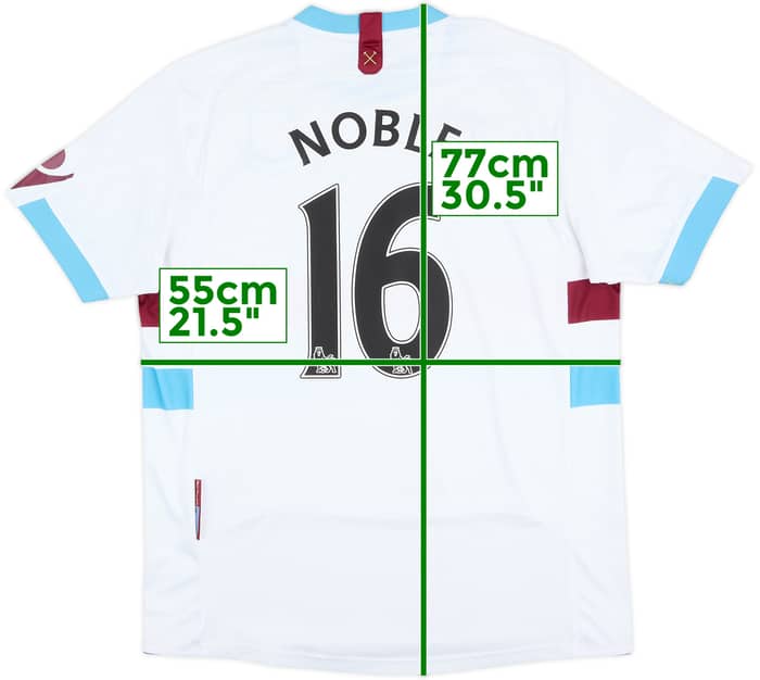 2010-12 West Ham Away Shirt Noble #16 - 8/10 - (L)