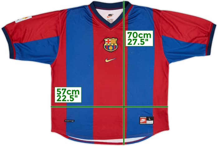 1998-00 Barcelona Local Camiseta - 5/10 - (L)
