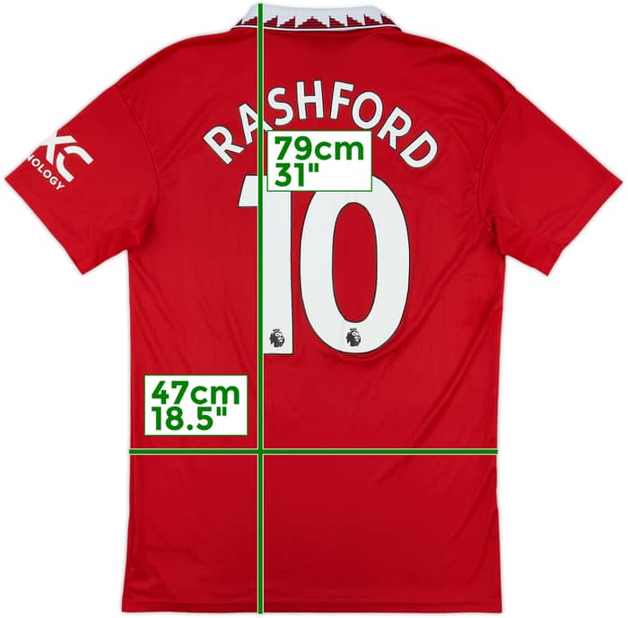 2022-23 Manchester United Home Shirt Rashford #10 - 7/10 - (M)