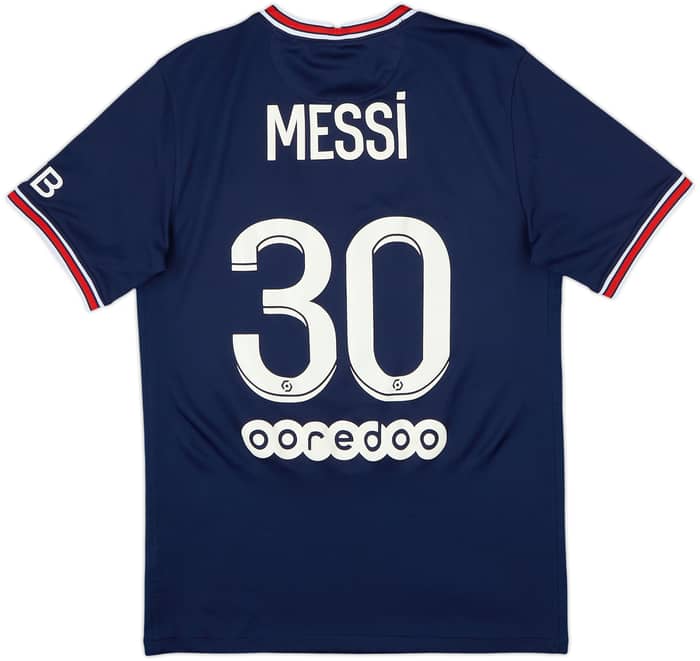 2021-22 Paris Saint-Germain Home Shirt Messi #30 - 8/10 - (S)