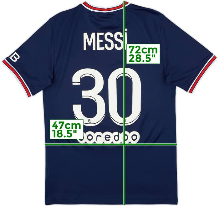 2021-22 Paris Saint-Germain Home Shirt Messi #30 - 8/10 - (S)
