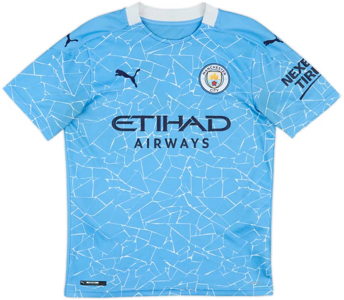 2020-21 Manchester City Home Shirt Kun Aguero #10 - 8/10 - (S)