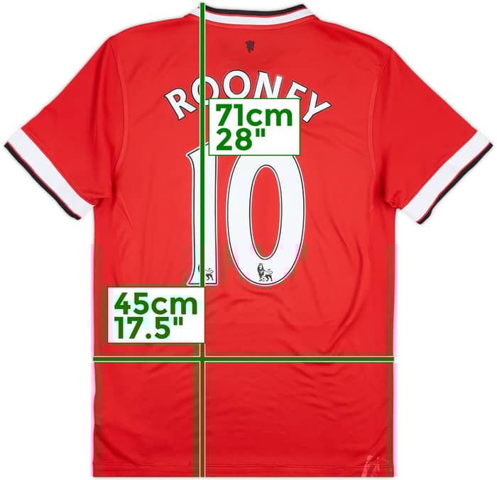 2014-15 Manchester United Home Shirt Rooney #10 - 5/10 - (S)