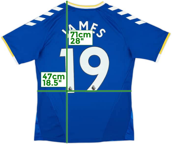 2021-22 Everton Home Shirt James #19 - 8/10 - (M)