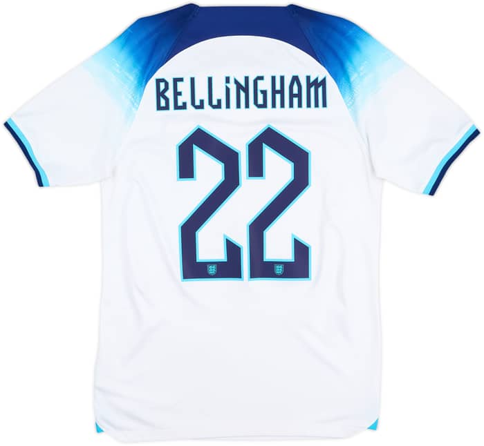 2022-23 England Home Shirt Bellingham #22 - 7/10 - (S)