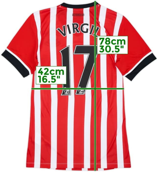 2016-17 Southampton Home Shirt Virgil #17 - 9/10 - (S)