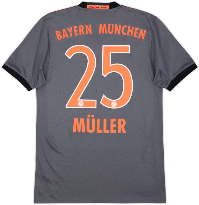2016-17 Bayern Munich Away Shirt Muller #25 - 9/10 - (S)