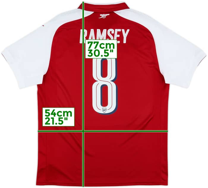 2017-18 Arsenal Home Shirt Ramsey #8 - 10/10 - (L)