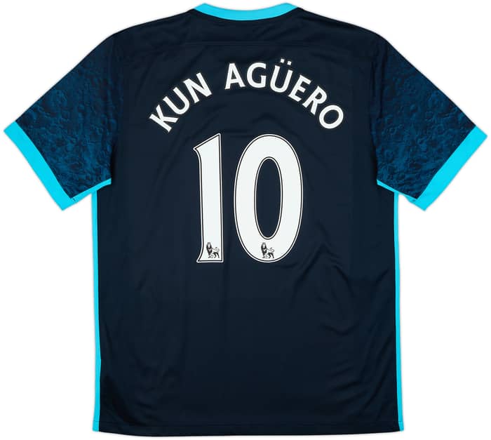 2015-16 Manchester City Away Shirt Kun Aguero #10 - 6/10 - (L)