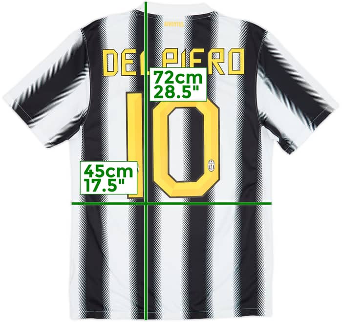 2010-11 Juventus Home Shirt Del Piero #10 - 5/10 - (S)