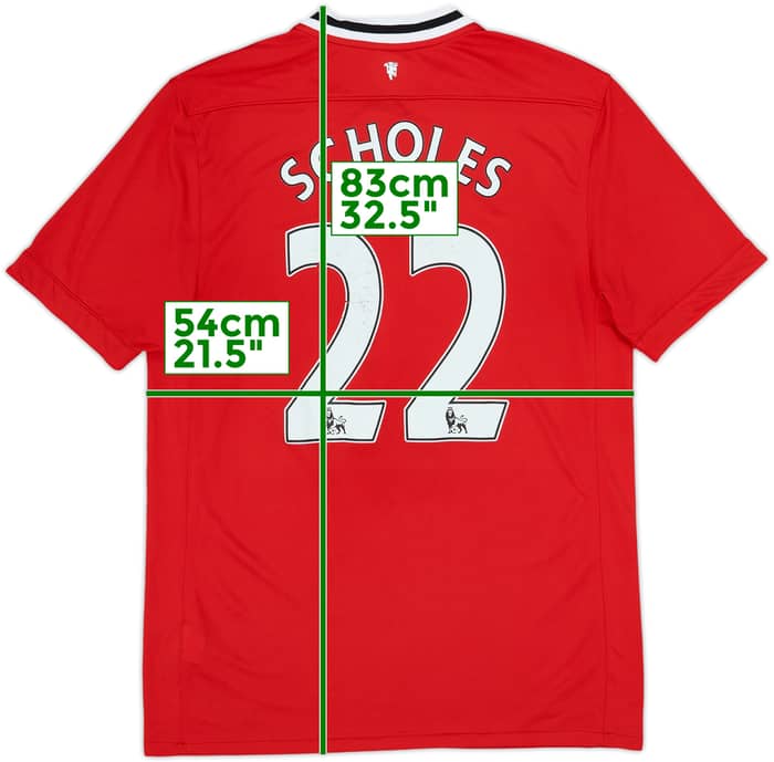 2011-12 Manchester United Home Shirt Scholes #22 - 4/10 - (L)