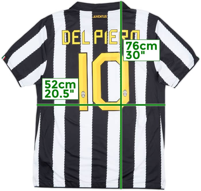 2011-12 Juventus Home Shirt Del Piero #10 - 8/10 - (L)